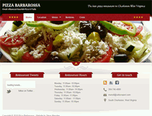 Tablet Screenshot of pizzabarbarossa.com